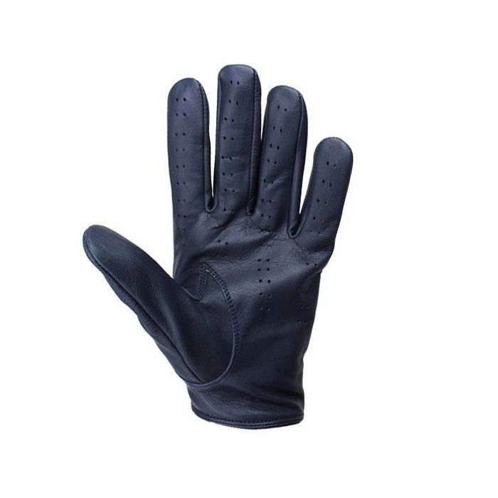 Swift Retro Racing Autofahrer handschuhe Blau Leder