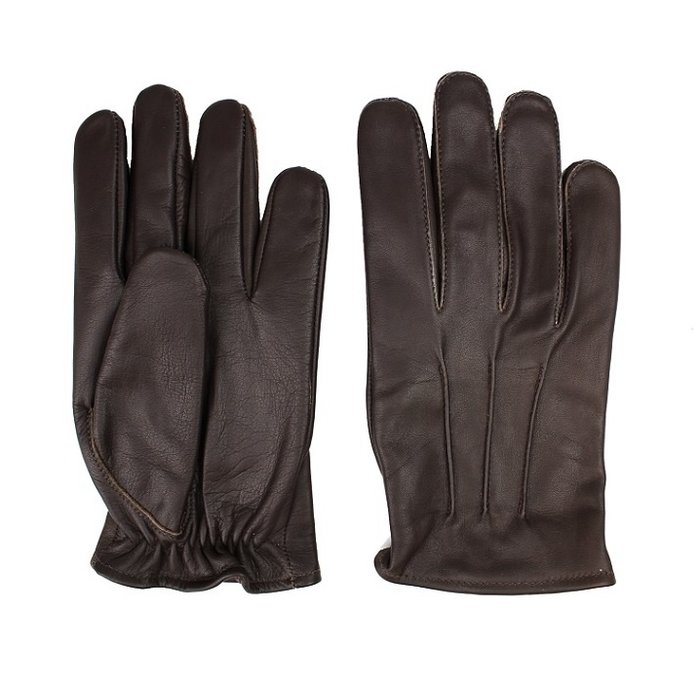 Swift classic unlined dark brown leather gloves