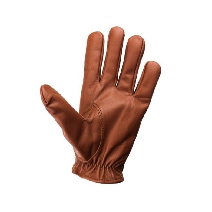 Swift classic unlined nappa brown leather driving gloves