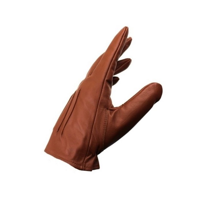 Swift classic unlined nappa brown leather gloves