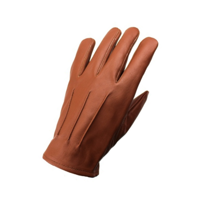 Swift classic unlined nappa brown leather gloves