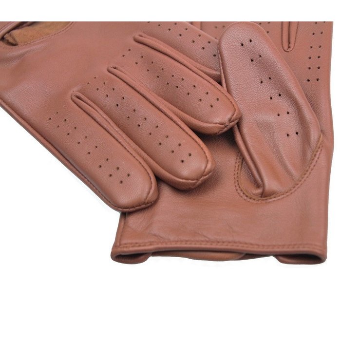 Swift Retro Racing Autofahrer handschuhe Nappa Braun Leder