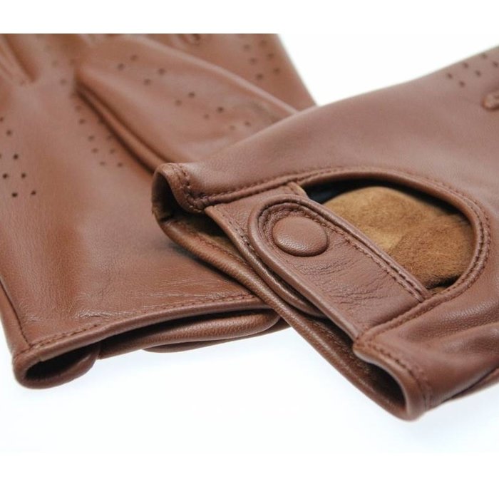 Swift retro racing leather gloves nappa brown