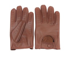 Swift retro racing leather gloves nappa brown
