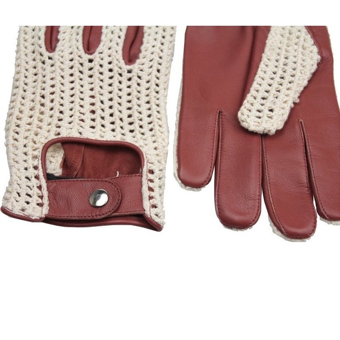 Swift Vintage Crochet-Leder Autofahrerh andschuhe nappa braun