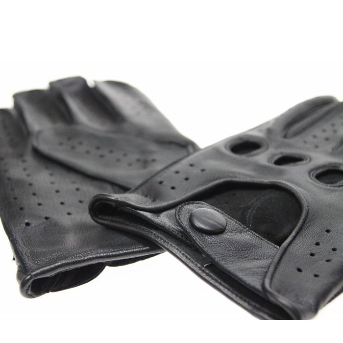 Swift racing leren handschoenen zwart