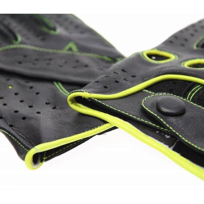 Swift racing leren handschoenen zwart-geel