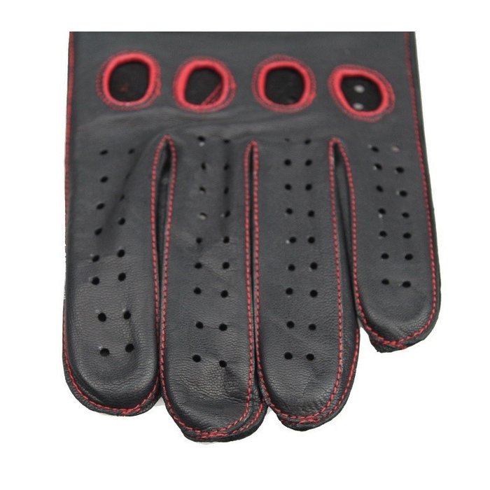 Swift Racing Autofahrer handschuhe Schwarz-Rot Leder
