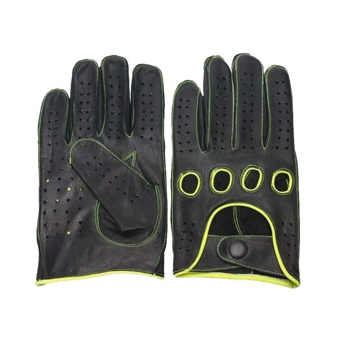 Swift racing leren handschoenen zwart-geel