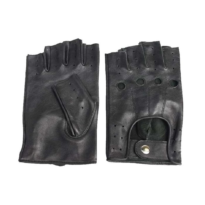 Swift Driver fingerlose Autofahrer handschuhe Schwarz Leder