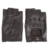 Swift driver fingerless leather driving gloves dark brown