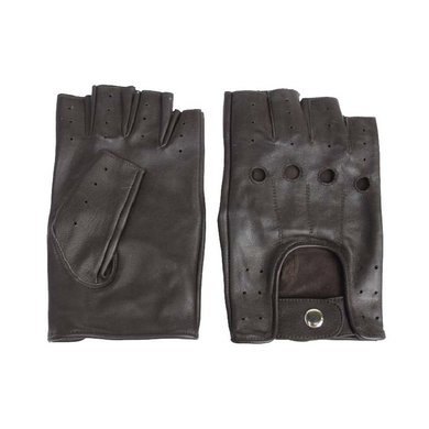 Swift driver fingerless leather driving gloves dark brown