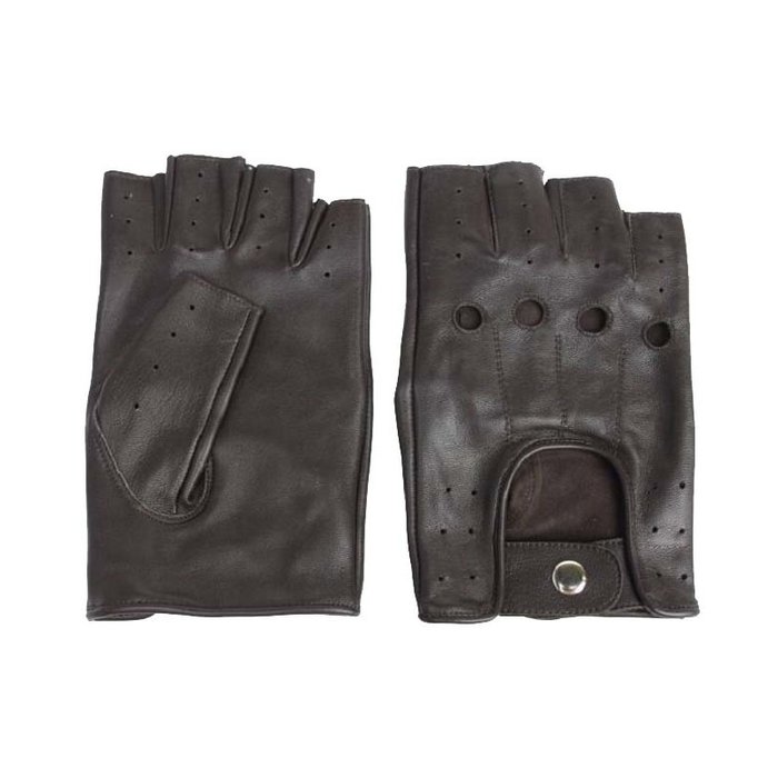 Swift Driver fingerlose Autofahrer handschuhe dunkelbraun Leder