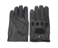Swift Racing Autofahrer handschuhe Schwarz Leder