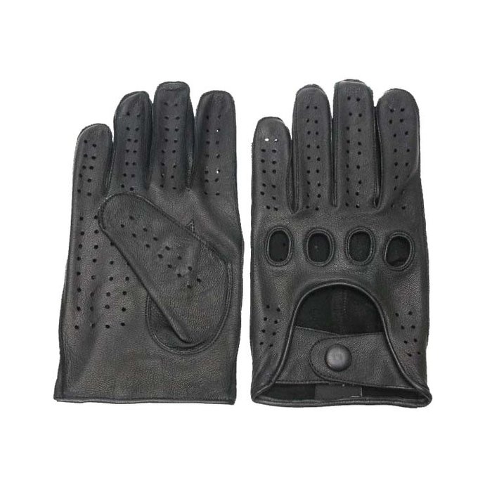 Swift Racing Autofahrer handschuhe Schwarz Leder