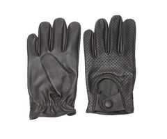 Swift retro racing mesh leather driving gloves dark brown