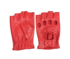 Swift Racing fingerlose Autofahrer handschuhe Rot Leder