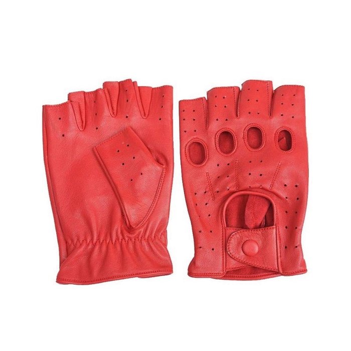 Swift Racing fingerlose Autofahrer handschuhe Rot Leder