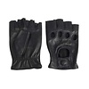 Swift racing fingerless leather gloves black