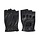 racing fingerless leather gloves black