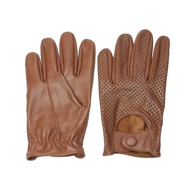 Swift retro racing mesh leather gloves nappa brown