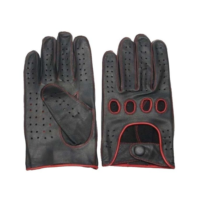 Swift racing leren handschoenen zwart-rood