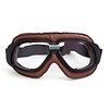 CRG Retro Motorradbrille Braun Leder