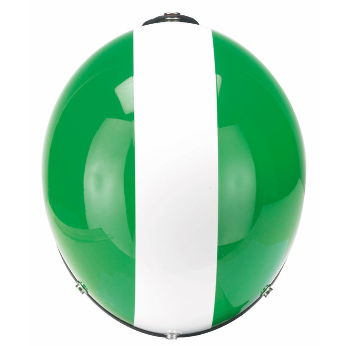 Redbike RB-753 retro jethelm groen-wit | maat S | outlet