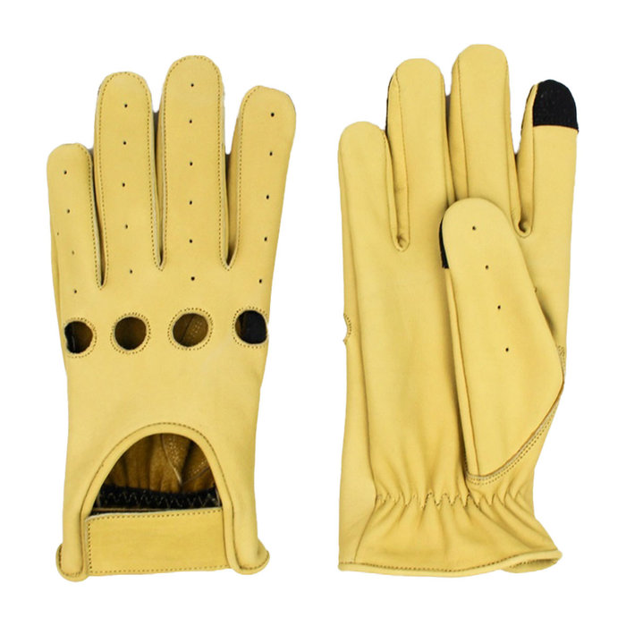 Gladiator Driver Leder Autofahrer handschuhe Gelb