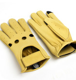 Gladiator driver leather car gloves old yellow