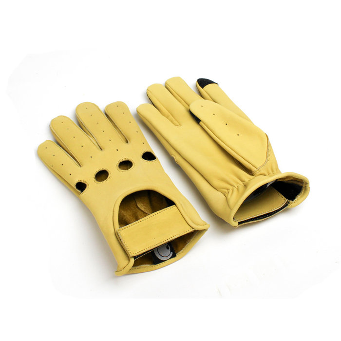 Gladiator driver leren autohandschoenen old yellow