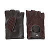 Swift vintage vingerloze crochet leren handschoenen bruin