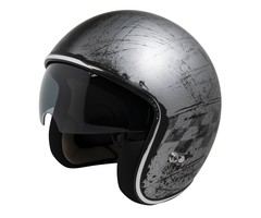 IXS HX 77 2.5 jethelm mat zilver - zwart | maat S
