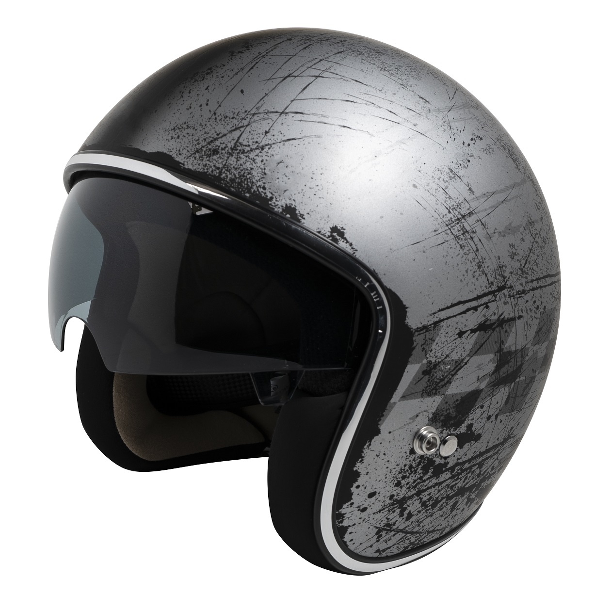 IXS HX 77 2.5 Jethelm matt Silber - schwarz | Größe S