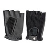 Swift vintage vingerloze crochet leren handschoenen zwart-zwart