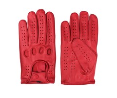Swift racing leather gloves red