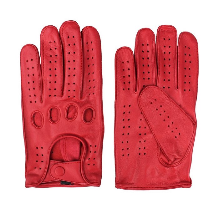 Swift racing leather gloves red