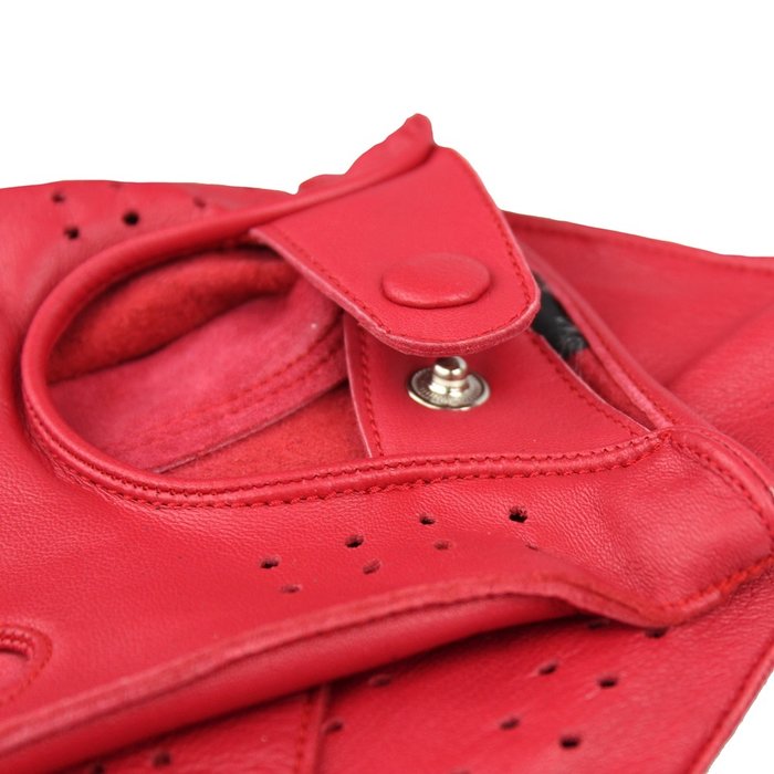 Swift racing leather gloves red