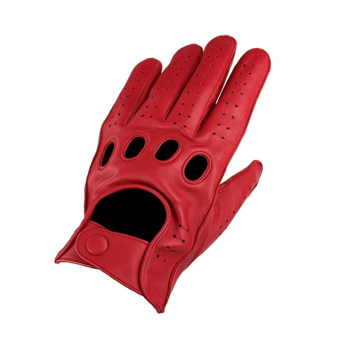 Swift racing leather gloves red