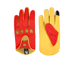Gladiator Scarlett Red Racing Leder Autofahrer handschuhe