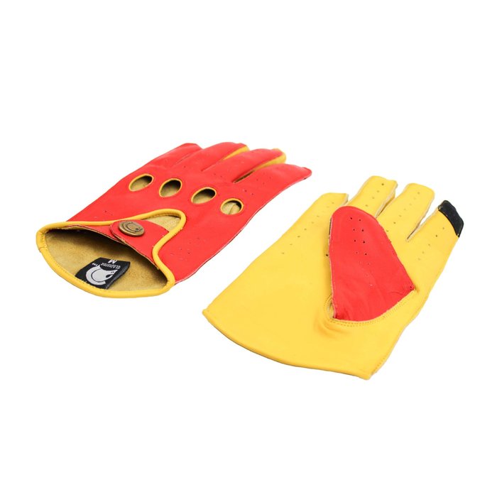 Gladiator racing leather car gloves scarlett red