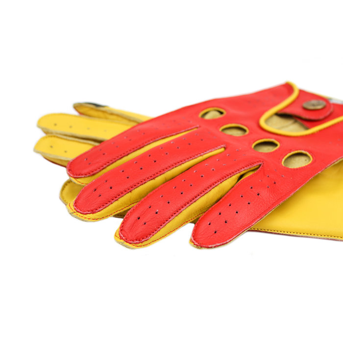 Gladiator Scarlett Red Racing Leder Autofahrer handschuhe