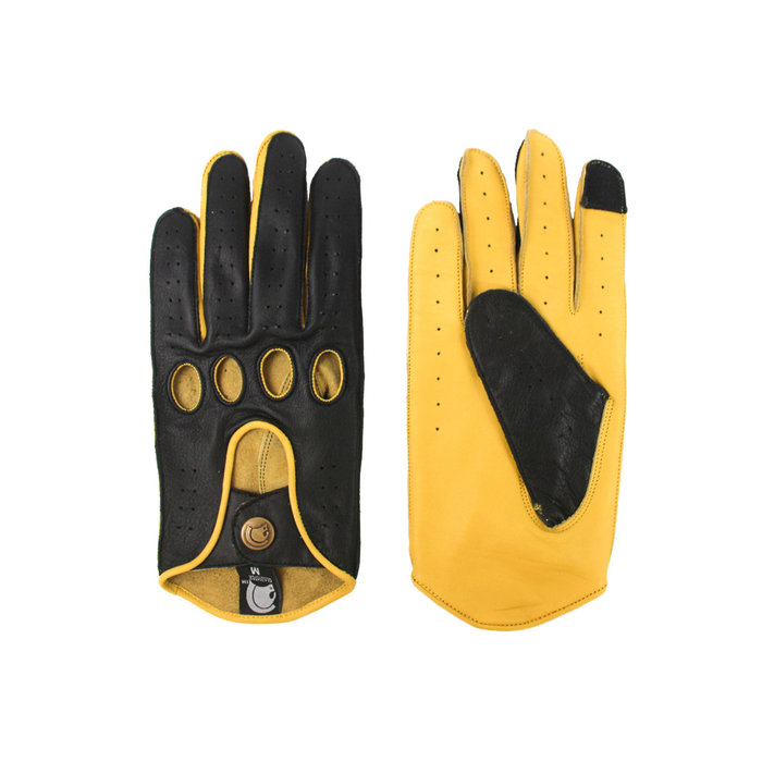 Gladiator racing leren autohandschoenen deep black