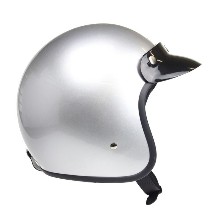 Redbike RB-710 retro open face helmet silver
