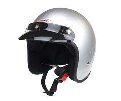 Redbike RB-710 retro open face helmet silver | size XS