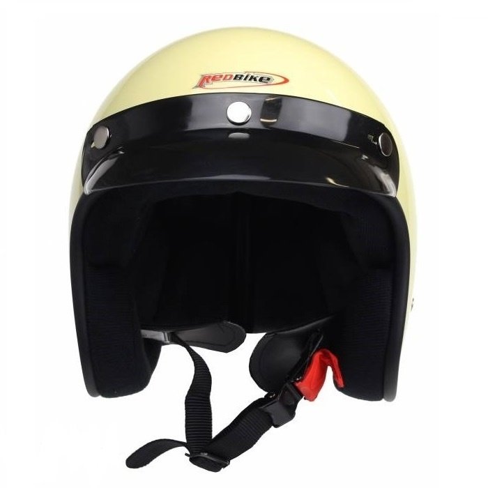 Redbike RB-710 Retro Jethelm Elfenbeinweiß - XS