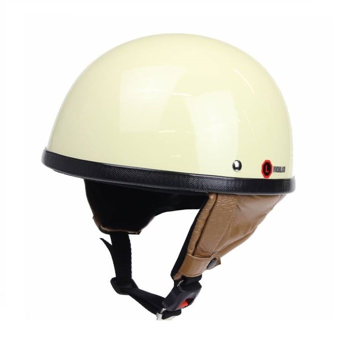 Redbike RB-500 klassischer Halbschalenhelm elfenbeinweiß