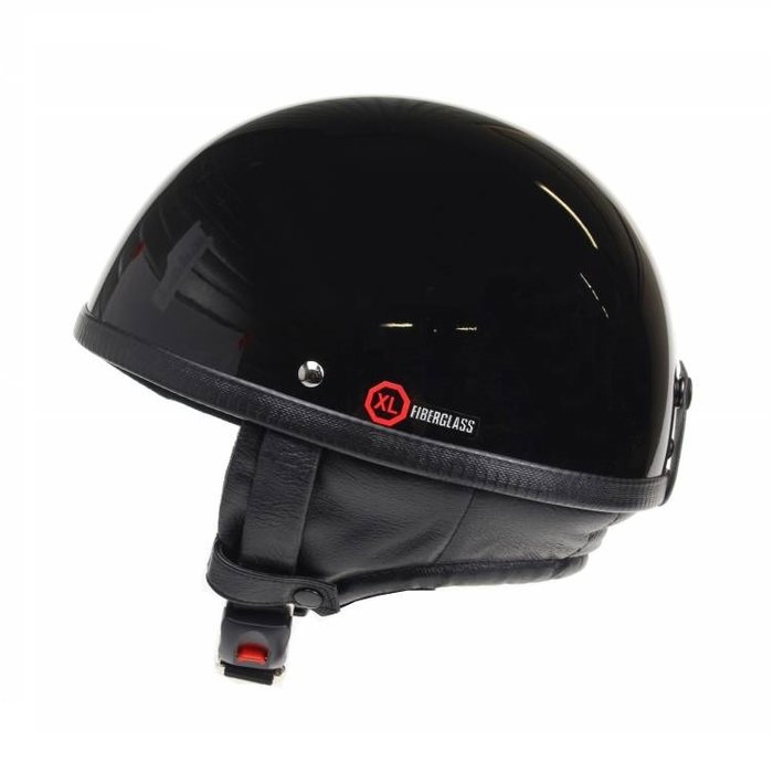 Redbike RB-500 klassischer Halbschalenhelm schwarz