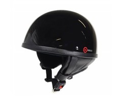 Redbike RB-500 klassischer Halbschalenhelm schwarz