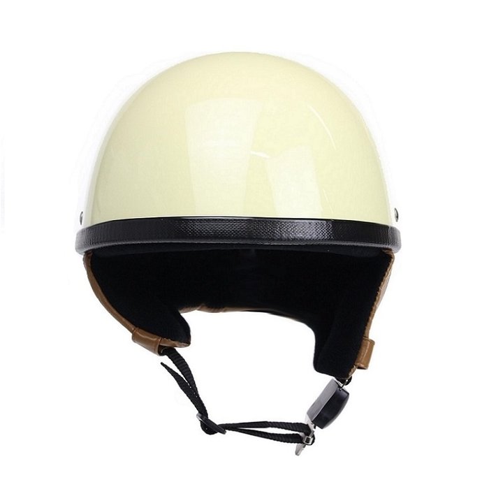 Redbike RB-500 klassischer Halbschalenhelm elfenbeinweiß